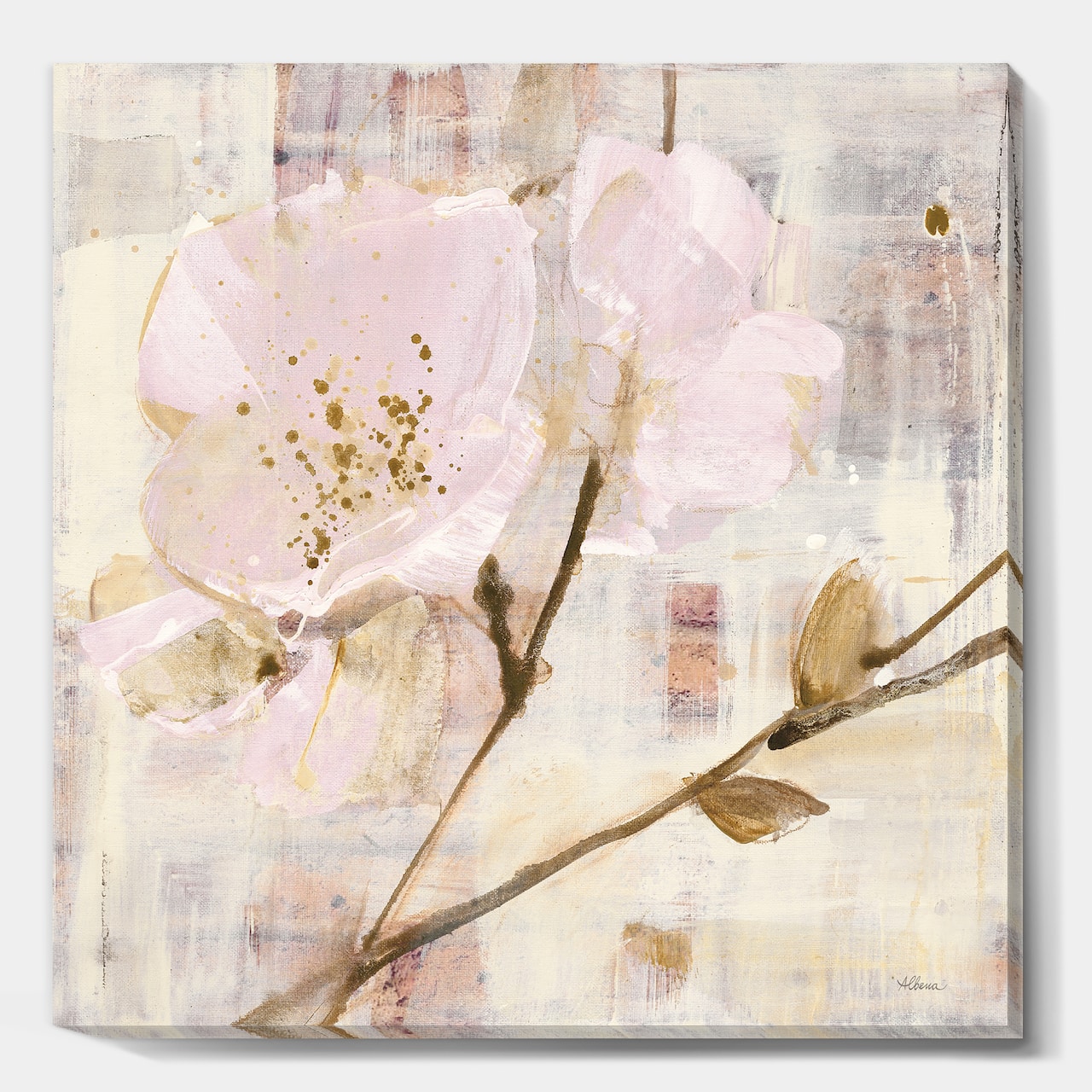 Designart - Elegance I Pink - Shabby Chic Canvas Art